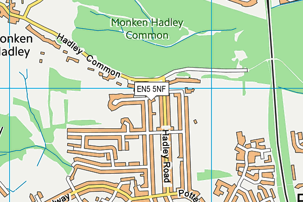 EN5 5NF map - OS VectorMap District (Ordnance Survey)