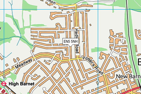 EN5 5NH map - OS VectorMap District (Ordnance Survey)