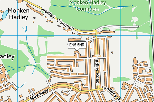EN5 5NR map - OS VectorMap District (Ordnance Survey)