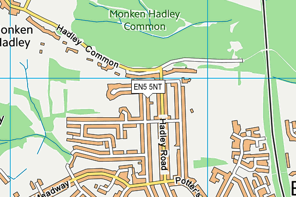 EN5 5NT map - OS VectorMap District (Ordnance Survey)