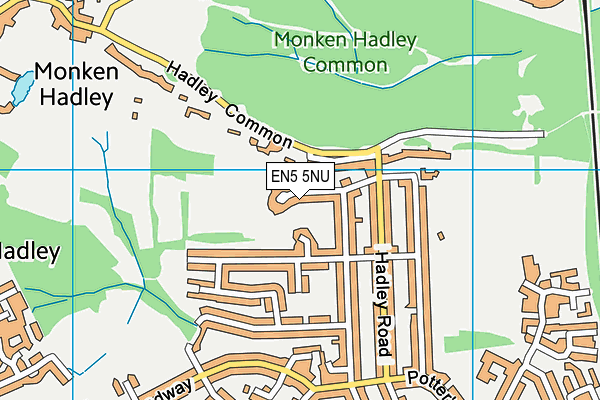 EN5 5NU map - OS VectorMap District (Ordnance Survey)