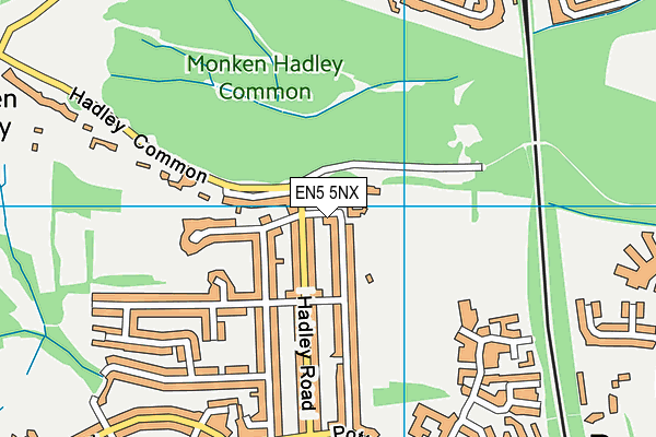 EN5 5NX map - OS VectorMap District (Ordnance Survey)