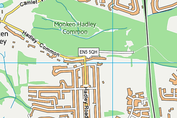 EN5 5QH map - OS VectorMap District (Ordnance Survey)