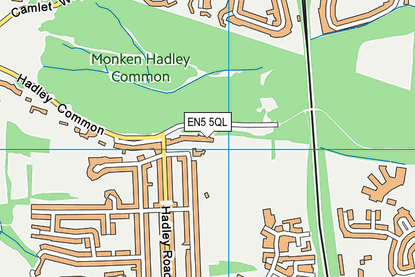 EN5 5QL map - OS VectorMap District (Ordnance Survey)
