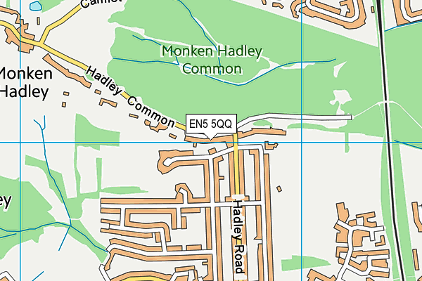 EN5 5QQ map - OS VectorMap District (Ordnance Survey)