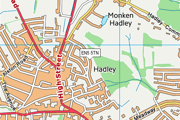 Map of HADLEY VIEW ESTATES LIMITED at district scale