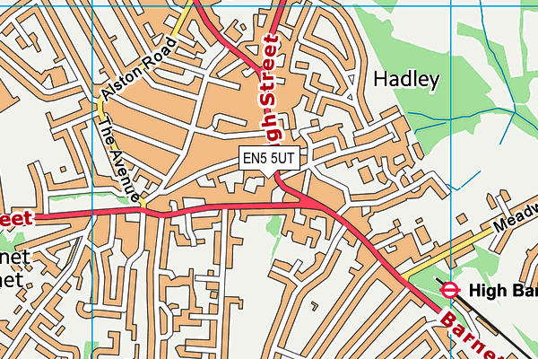 EN5 5UT map - OS VectorMap District (Ordnance Survey)