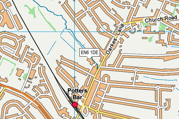 Potters Bar Golf Club (Closed) map (EN6 1DE) - OS VectorMap District (Ordnance Survey)