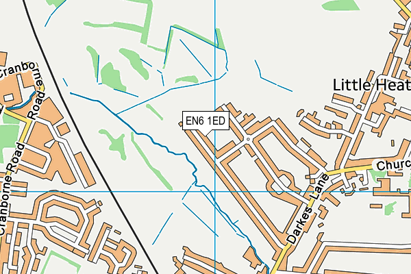 EN6 1ED map - OS VectorMap District (Ordnance Survey)