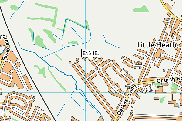EN6 1EJ map - OS VectorMap District (Ordnance Survey)