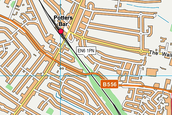 EN6 1PN map - OS VectorMap District (Ordnance Survey)