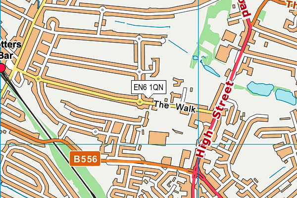 EN6 1QN map - OS VectorMap District (Ordnance Survey)