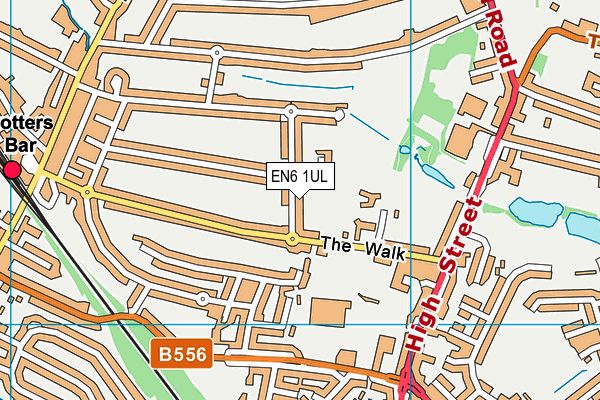 EN6 1UL map - OS VectorMap District (Ordnance Survey)