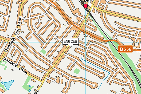 EN6 2EB map - OS VectorMap District (Ordnance Survey)