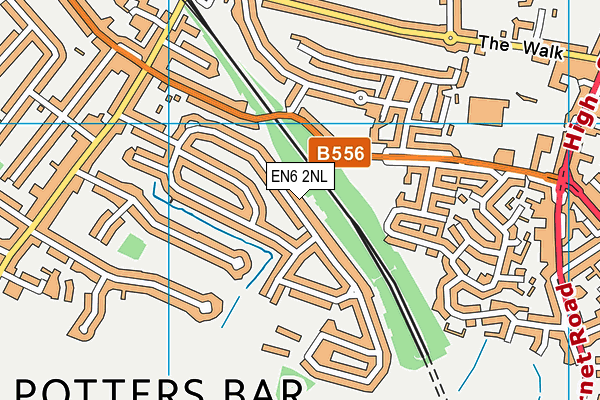 EN6 2NL map - OS VectorMap District (Ordnance Survey)