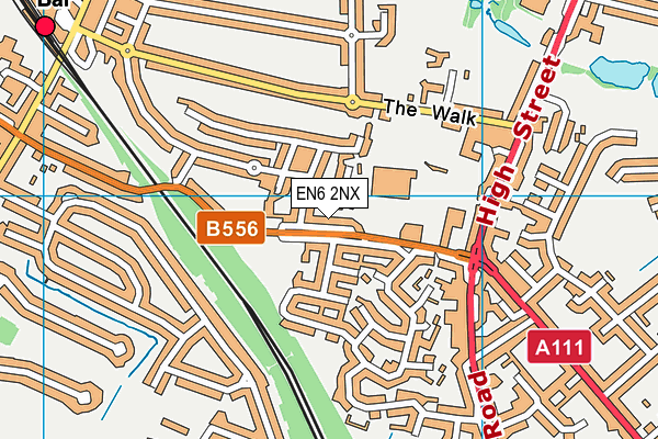 EN6 2NX map - OS VectorMap District (Ordnance Survey)