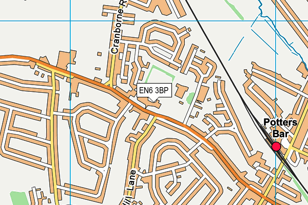 Elm Court Youth And Community Centre map (EN6 3BP) - OS VectorMap District (Ordnance Survey)
