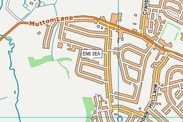 EN6 3EA map - OS VectorMap District (Ordnance Survey)