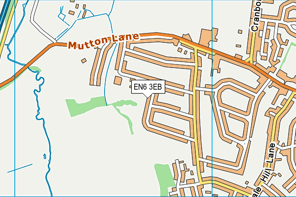 EN6 3EB map - OS VectorMap District (Ordnance Survey)