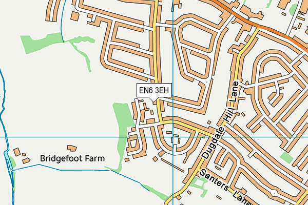 Potters Bar Evangelical Free Church map (EN6 3EH) - OS VectorMap District (Ordnance Survey)