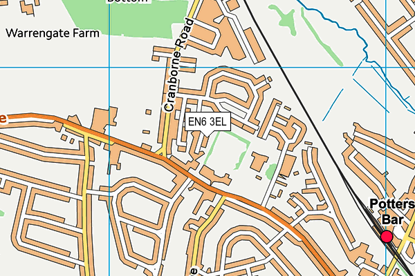 EN6 3EL map - OS VectorMap District (Ordnance Survey)