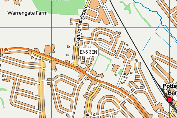 EN6 3EN map - OS VectorMap District (Ordnance Survey)