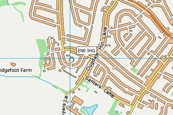 EN6 3HQ map - OS VectorMap District (Ordnance Survey)