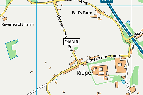 EN6 3LR map - OS VectorMap District (Ordnance Survey)