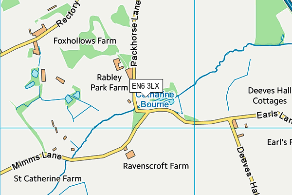 EN6 3LX map - OS VectorMap District (Ordnance Survey)