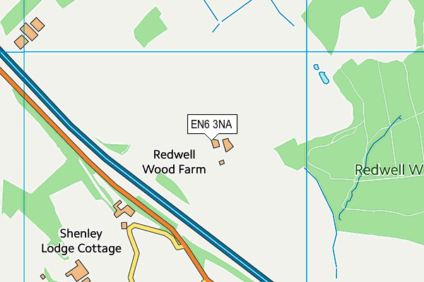 EN6 3NA map - OS VectorMap District (Ordnance Survey)