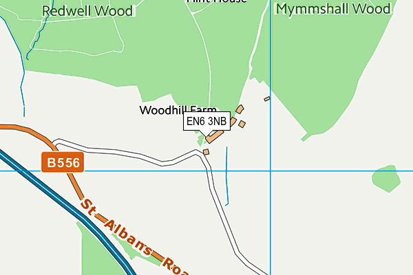 EN6 3NB map - OS VectorMap District (Ordnance Survey)