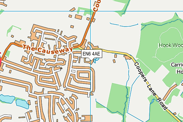 EN6 4AE map - OS VectorMap District (Ordnance Survey)