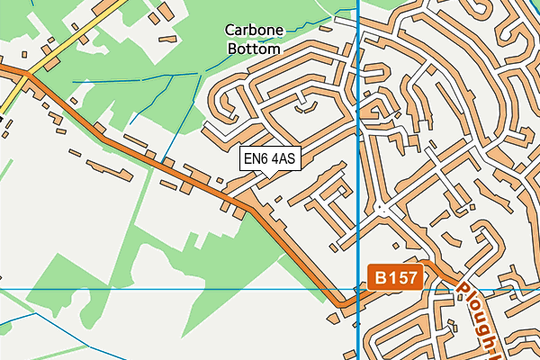 EN6 4AS map - OS VectorMap District (Ordnance Survey)
