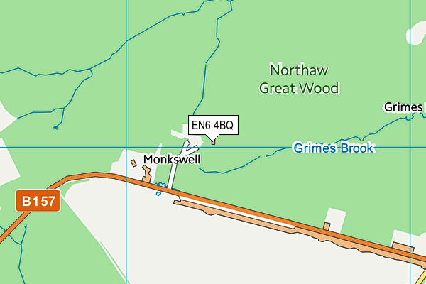 EN6 4BQ map - OS VectorMap District (Ordnance Survey)