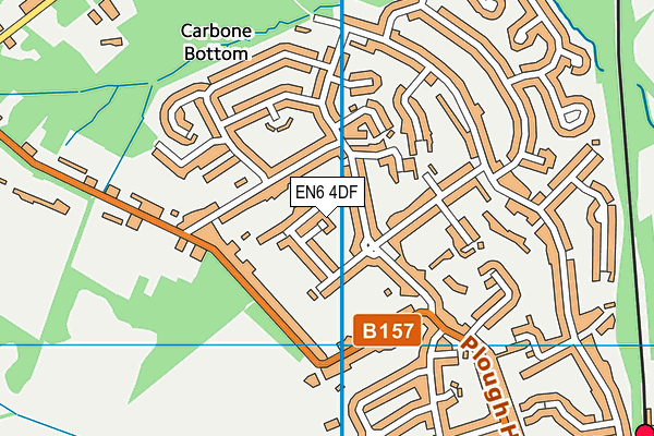 EN6 4DF map - OS VectorMap District (Ordnance Survey)