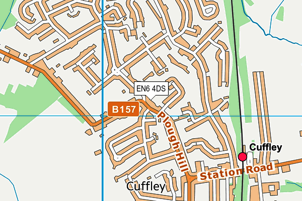 EN6 4DS map - OS VectorMap District (Ordnance Survey)