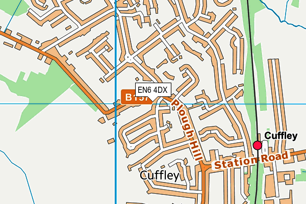 EN6 4DX map - OS VectorMap District (Ordnance Survey)