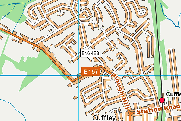 EN6 4EB map - OS VectorMap District (Ordnance Survey)