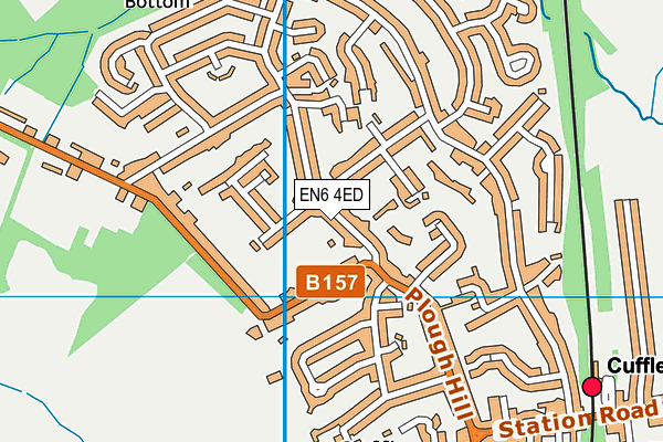 EN6 4ED map - OS VectorMap District (Ordnance Survey)