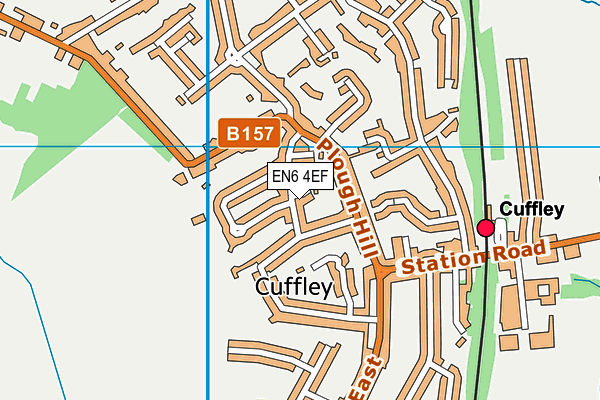 EN6 4EF map - OS VectorMap District (Ordnance Survey)