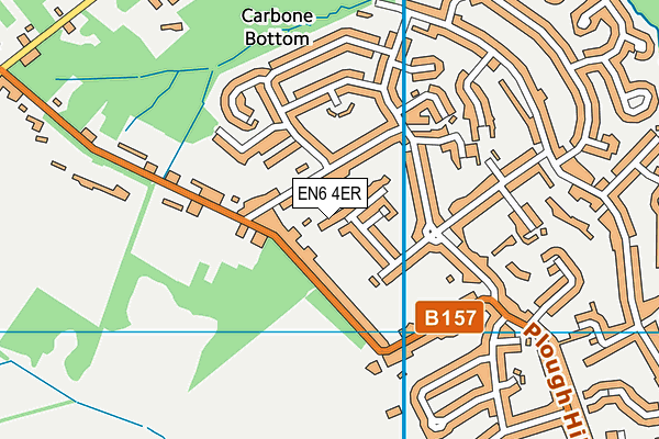 EN6 4ER map - OS VectorMap District (Ordnance Survey)