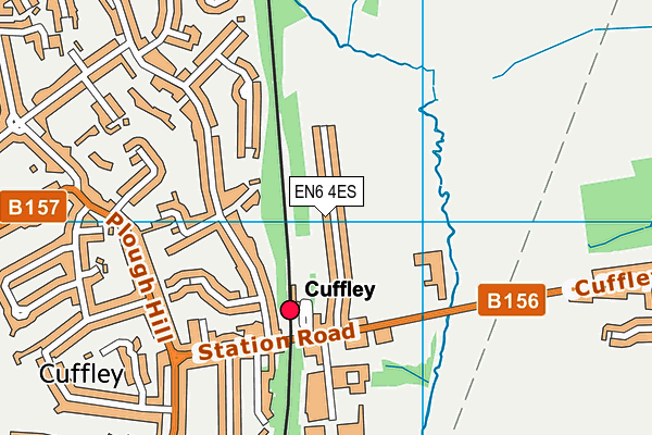 EN6 4ES map - OS VectorMap District (Ordnance Survey)