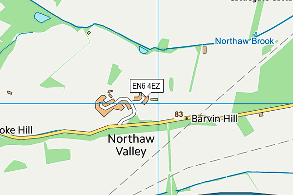 EN6 4EZ map - OS VectorMap District (Ordnance Survey)