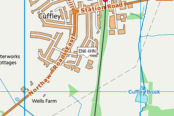 Cuffley School map (EN6 4HN) - OS VectorMap District (Ordnance Survey)