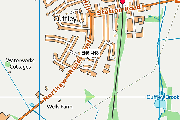 EN6 4HS map - OS VectorMap District (Ordnance Survey)