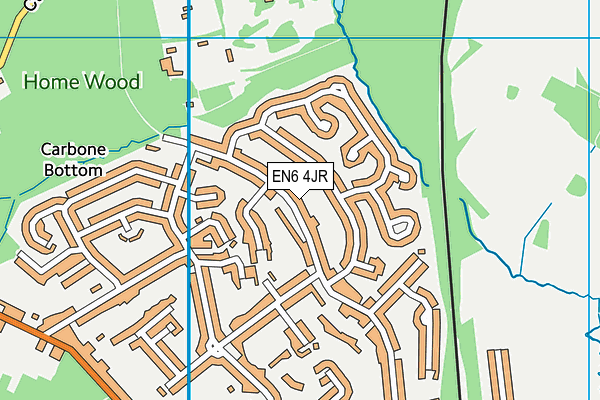 EN6 4JR map - OS VectorMap District (Ordnance Survey)