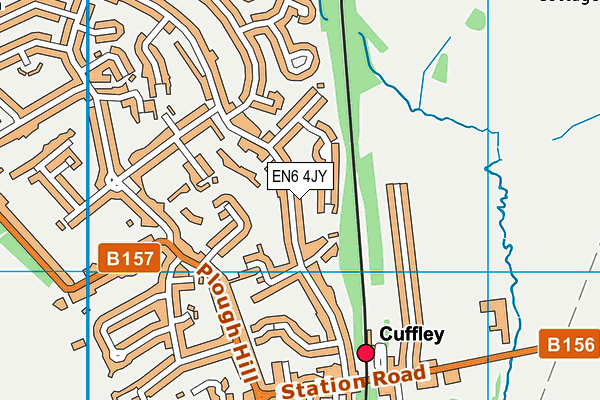 EN6 4JY map - OS VectorMap District (Ordnance Survey)