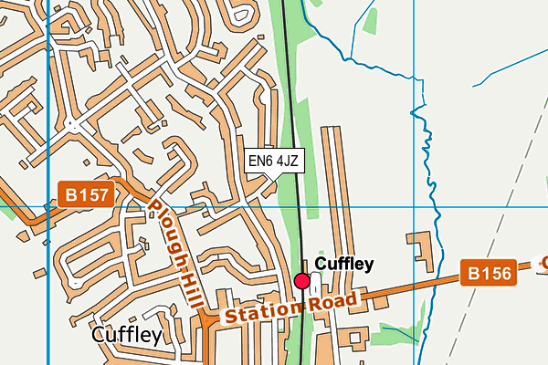 EN6 4JZ map - OS VectorMap District (Ordnance Survey)