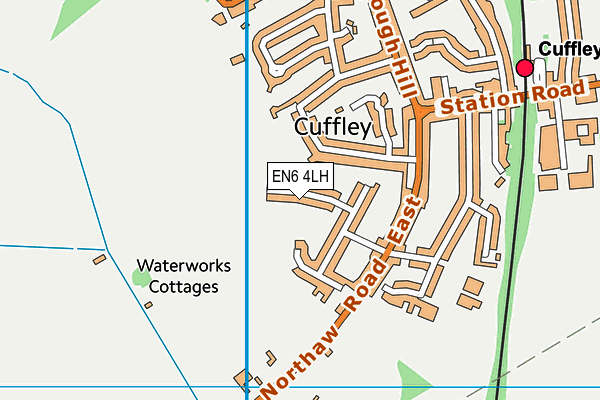 EN6 4LH map - OS VectorMap District (Ordnance Survey)
