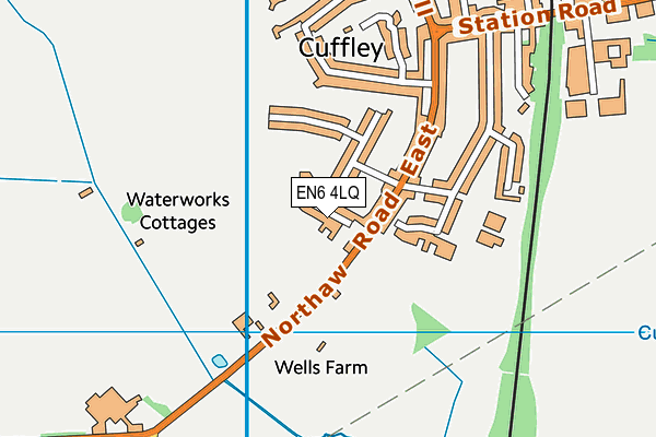 EN6 4LQ map - OS VectorMap District (Ordnance Survey)